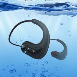 IPX8 אוזניות בלוטוס לשחיה עם נגן MP3 מובנה עמידות במים