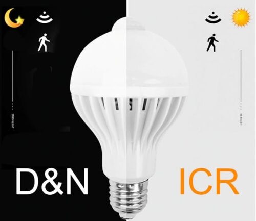 ⁦מנורת לד חכמה עם חיישן תנועה LED 12W 220V⁩ – תמונה ⁦3⁩
